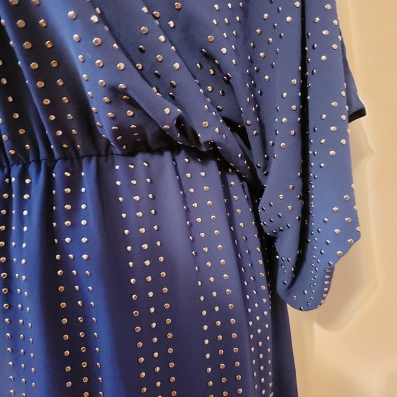 STUNNING DRAPING OVERSIZED DRESS studded - Picture 5 of 11